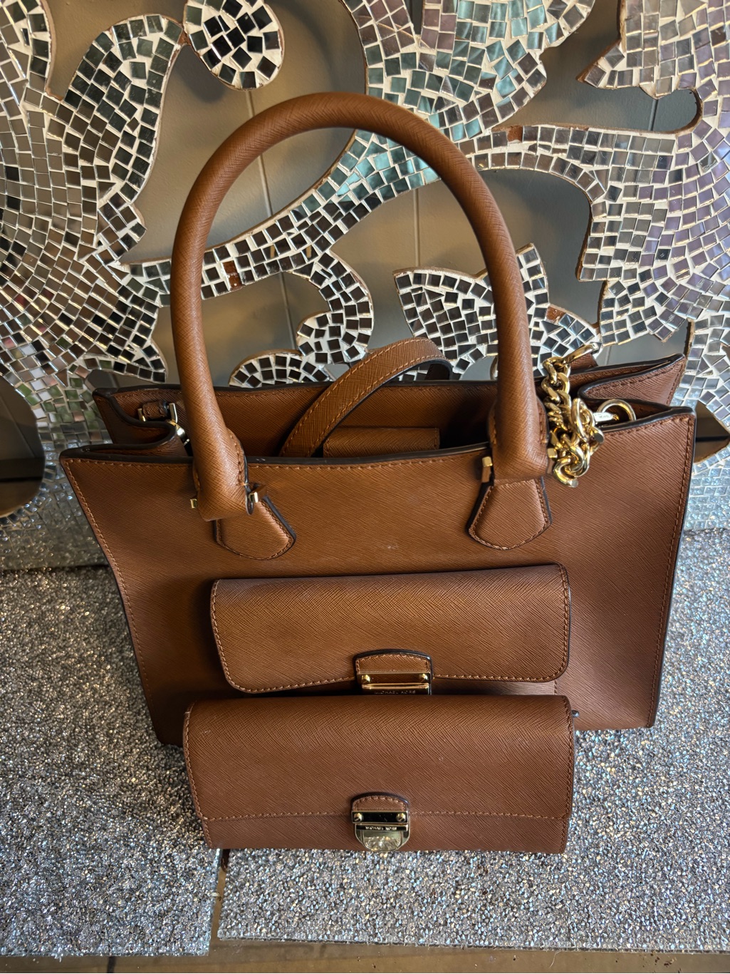 Michael Kors Brown Women’s Handbag With Matching Wallet